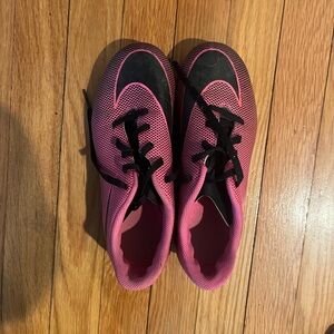 Nike Kids Pink and Black sneaker cleats